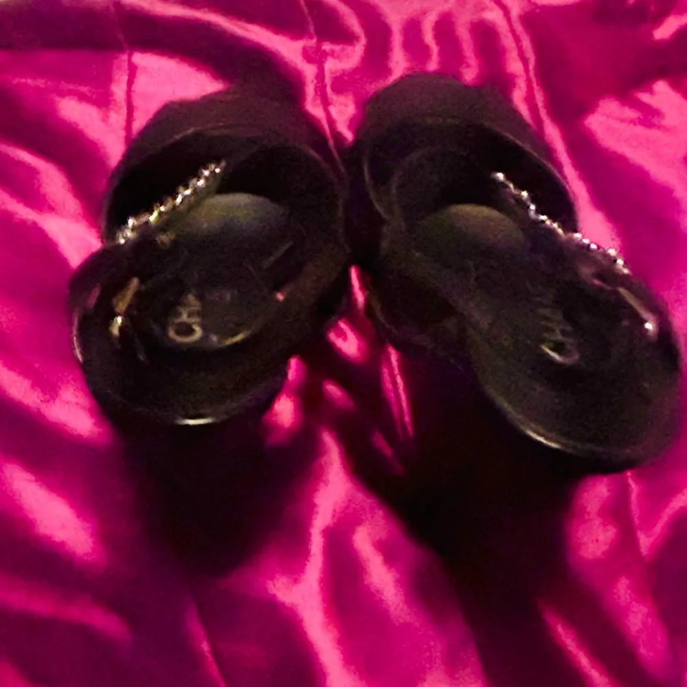 CHANEL CC CHARM CHAINED STRAPPY SANDALS - Picture 8 of 12